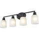 Amberle 4 Light 28 inch Matte Black Vanity Light Wall Light
